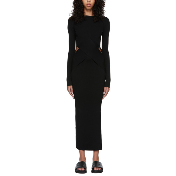 Sir 'Celena' Black Crewneck Maxi Dress Size 0 - Picture 1 of 5